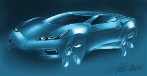 SUV concept car sketch designed...