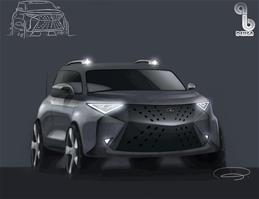 render sketch lexus SUV...